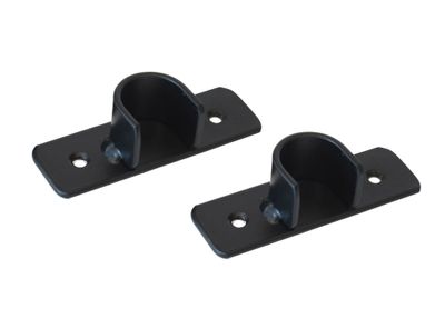 Soporte 1'' simple muro a muro negro 2 unidades Darkness