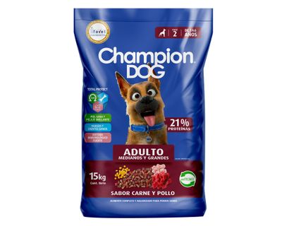 Alimento perro 15 kg carne y pollo Champion Dog