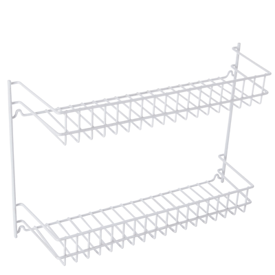 Repisa 44.5 x 12 x 30 cm 0017 doble grande acero plastificado Cotidiana basic