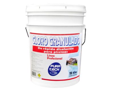 Cloro granulado piscina 18 kg Pura tech