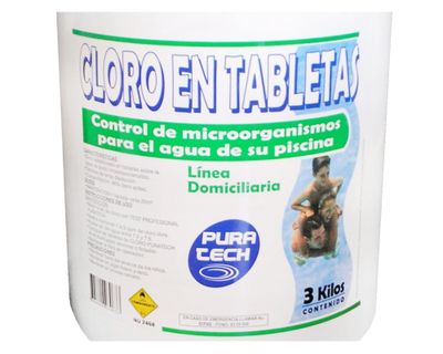 Imagen 2 del producto Cloro tableta piscina 3 kg Pura tech