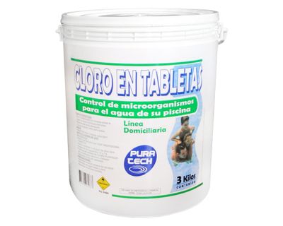 Cloro tableta piscina 3 kg Pura tech