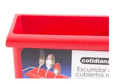 Imagen 2 del producto Escurridor cubiertos rojo Cotidiana