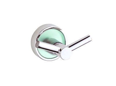 Percha doble Malta vidrio/cromo