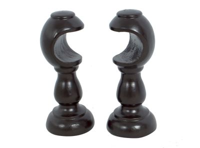 Soporte 28 mm simple nogal 2 unidades Cotidiana