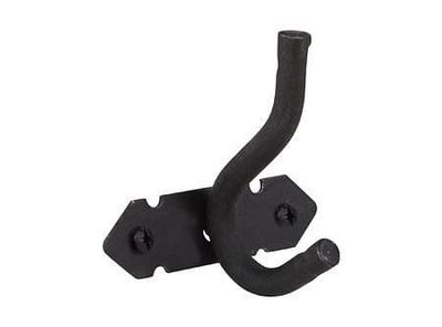 Perchero doble 7,5 x 7,5 cm chico forjado negro Idaf