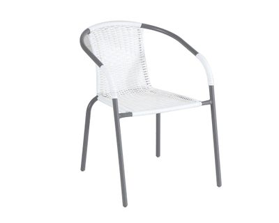 Imagen 2 del producto Silla símil ratán blanco Outzen