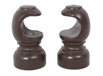 Soporte 28 mm techo nogal 2 unidades Cotidiana