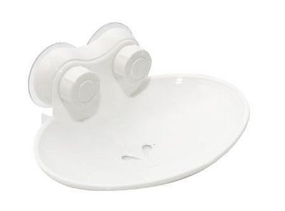 Jabonera succión 16x10 cm blanca Cotidiana