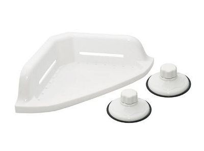 Organizador esquinero baño 34x20x7,5 cm blanco Cotidiana