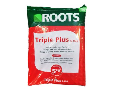 Fertilizante triple plus 5kg Roots