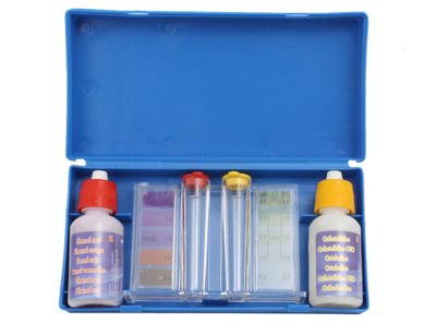 Kit básico test ph cloro piscinas Deep Blue