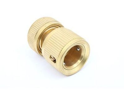 Acople rápido con stop bronce 1/2''