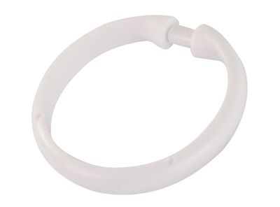 Set ganchos cortina 6x6 cm blanco 12 unidades Cotidiana