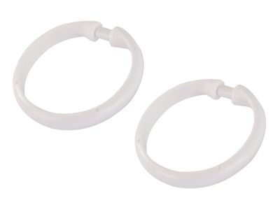 Imagen 2 del producto Set ganchos cortina 6x6 cm blanco 12 unidades Cotidiana