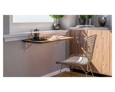 Imagen 2 del producto Soporte para repisas 14 x 31,5 x 2 cm abatible blanco Ducasse