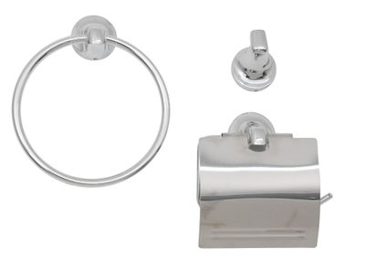 Set accesorios baño Marayui cromado 3 piezas