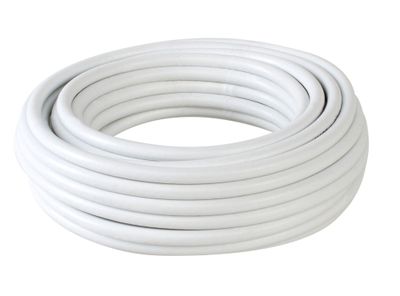 Rollo cable 10 mt coaxial rg 6 blanco Electromex