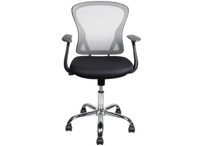 Silla de escritorio gas malla cromada gris/negro M+Design