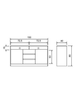 Imagen 2 del producto Rack Alto Colbun 2P 3C Olmo-Blanco