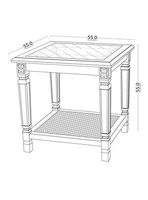 Imagen 2 del producto Mesa Lateral Junco Amparo 55x55 cm