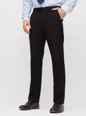 Pantalón de Vestir Clásico Azul Marino y Negro