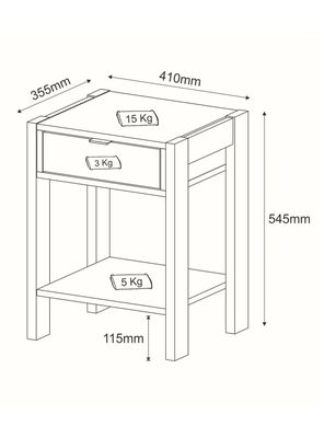 Imagen 2 del producto Velador Modelo AZ MDP
