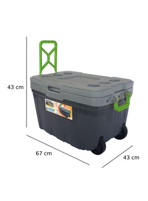 Imagen 2 del producto Cooler Térmico con Ruedas 54 Litros Gris Verde