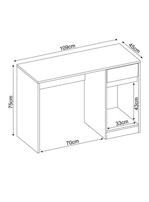 Imagen 2 del producto Escritorio Morado 74.5x109x45 cm