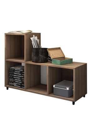 Repisa Modular 4 Cubos Café Claro Modelo E