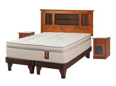 Cama Europea Máximo Cobre King 180 x 200 + Set Lorraine