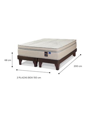 Imagen 2 del producto Cama Europea Máximo Cobre 2 Plazas Base Dividida + Set Lorraine + 2 Almohadas