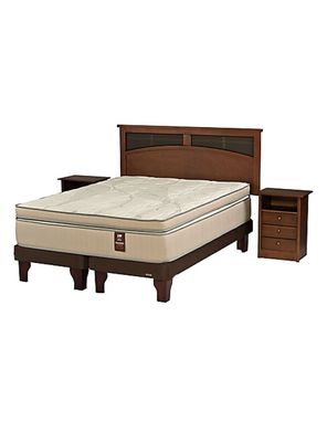 Cama Europea Máximo Cobre 2 Plazas Base Dividida 150 x 200 + Set Castell