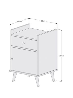 Imagen 2 del producto Velador con Puerta Be Negro