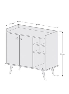 Imagen 2 del producto Bar 2 Puertas Marfil