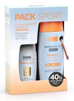 Pack Sport Fotoprotección ISDIN Fusion Water + Fusion Gel Sport