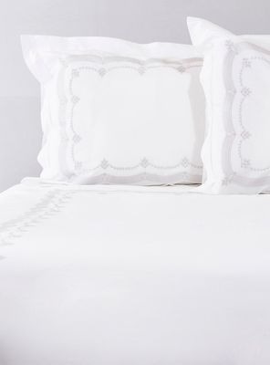 Cubreplumón Bordado Grey Gris 200 Hilos 2 Plazas