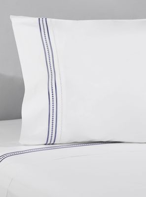 Set Sábana Bordada Diamond Denim 200 Hilos 1.5 Plazas