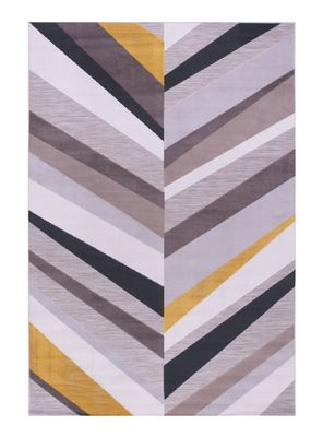 Alfombra Londres 160 x 230 cm Gris y Mostaza