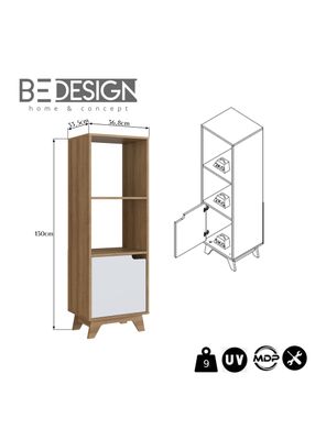 Imagen 2 del producto Estante Organizador Puerta + Repisas B123 Miel/Blanco
