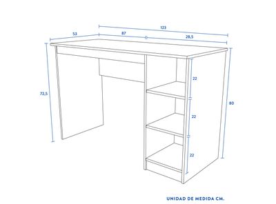 Imagen 2 del producto Escritorio CIC Chocolate 2 Repisas