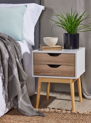 Imagen 1 del producto Velador Florencia 2 Cajones Blanco