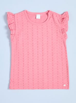 Polera Broderie Detalle Vuelos Niña