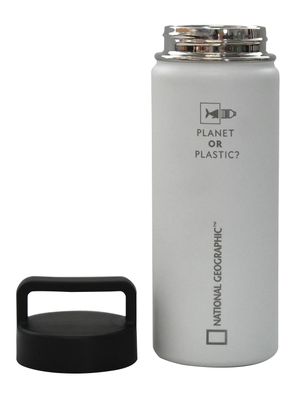 Imagen 2 del producto Botella National Geographic Metálica 500ml Blanco
