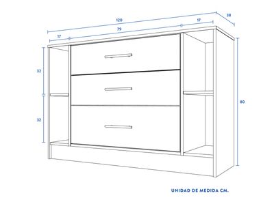Imagen 2 del producto Cómoda Rigel Chocolate