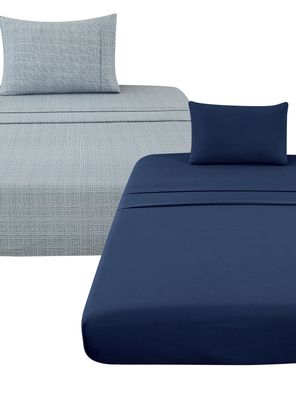 Imagen 2 del producto Set 2 Sábanas 1.5 Plazas Microfibra Mix y Match