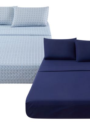 Imagen 2 del producto Juego 2 Sábanas 2 Plazas Microfibra Mix y Match