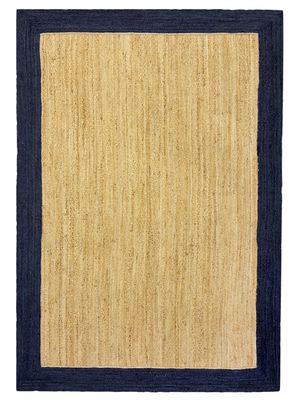 Bajada de Cama Yute Borde Azul 60x120 cm