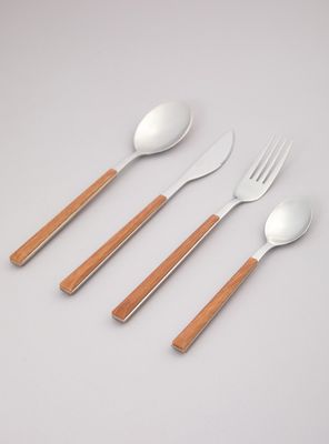 Set de Cubiertos 24 Piezas Madera