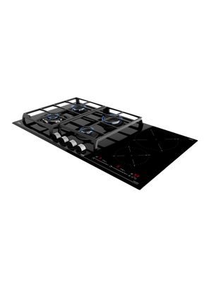 Imagen 2 del producto Encimera Cristal Gas + Inducción 6 Quemadores JZC 96342 BBB BK